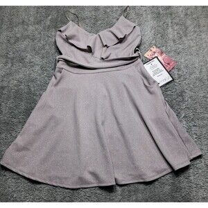 Emerald Sundae Sz Medium Sparkles Ruffle Spaghetti Straps Prom Dance Short Dress